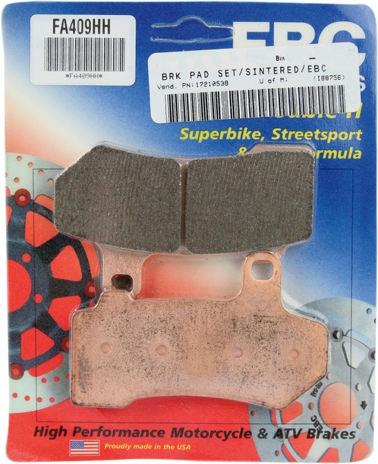 EBC Front or Rear Double H Sintered Metal Brake Pads FA409HH