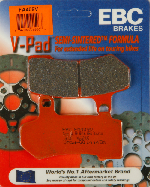 EBC Brakes FA70V Semi Sintered Disc Brake Pad 
