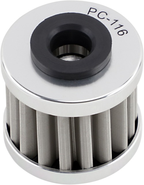 PC Racing PC207 Flo Stainless Steel Reusable Oil Filter Chrome Spin-On 03-0120 