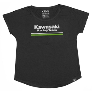 Factory Effex Kawasaki Stripes Dolman Womens T-Shirts